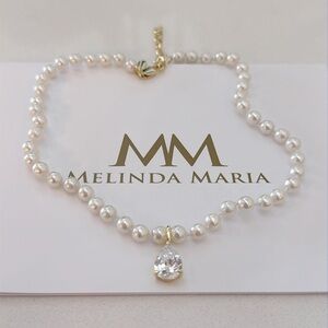 Melinda Maria Pearl Necklace with Gold Accents